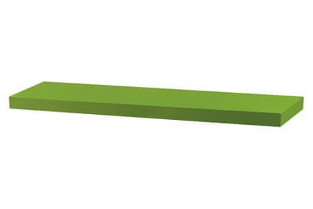 Autronic Nástenná polička Nástěnná polička 80cm, barva zelená. Baleno v ochranné fólii. (P-005 GRN)